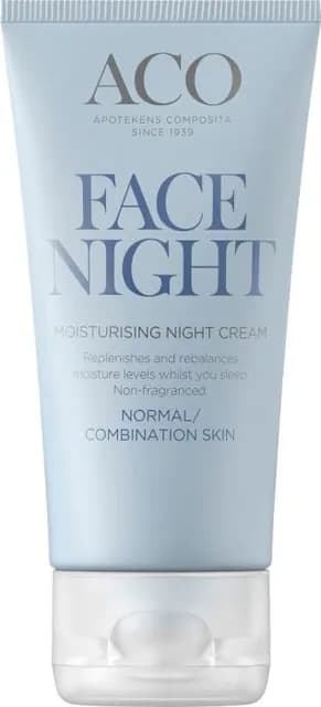 ACO Face Moisturising Night Cream Parfymfri Nattkräm 50 ml