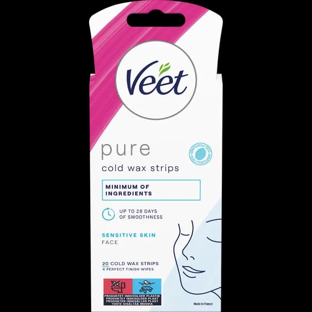 Veet Pure Wax Strips Ansikte Känslig Hud 20 st