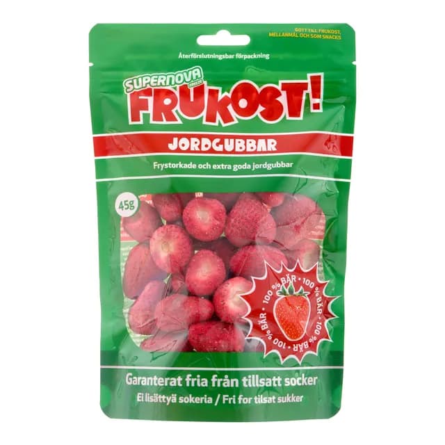 Frukost Frystorkade Jumbojordgubbar 45 g