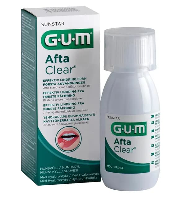 GUM AftaClear Munskölj mot Sår & Blåsor i Munnen 120 ml