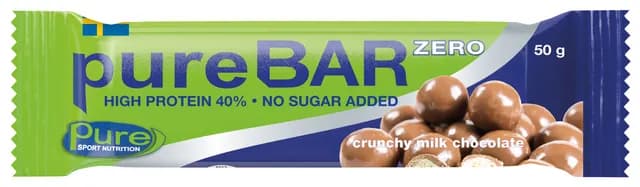 pure BAR ZERO Cruncy Milk Chocolate 50 g
