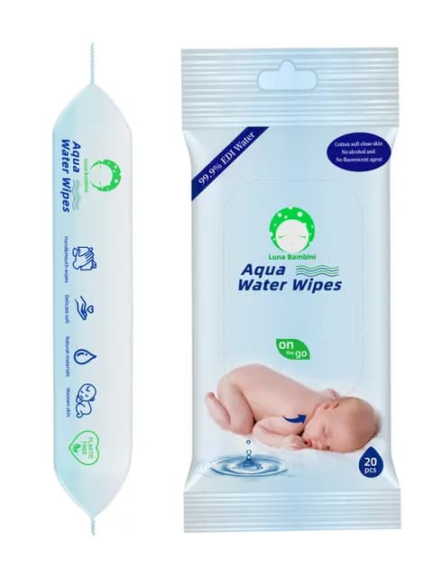Luna Bambini Waterwipes 100% Viscose 20-pack