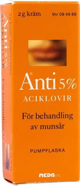 Anti Kräm för Munsår 5 % Pumpflaska 2 g