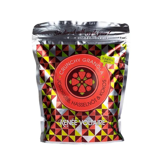 Renée Voltaire Crunchy Granola Jordgubb, Hasselnöt & kokos 450 g