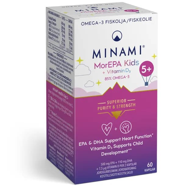 Minami MorEPA Kids Omega-3 85% 60 kapslar