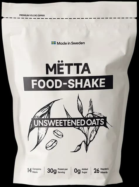 MËTTA Food Shake Unsweetened Oats 1400 g