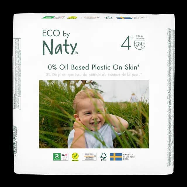 Naty Blöjor Storlek 4+ (9-20 kg) 24 st