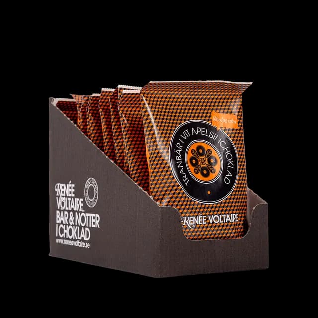 Renée Voltaire Tranbär i Vit Apelsinchoklad EKO 45 g 10-pack