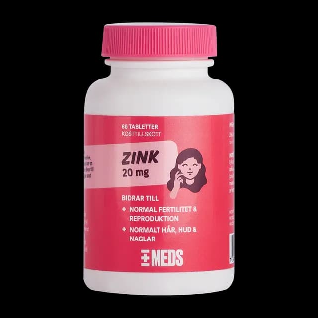 MEDS Zink 20 mg 60 tabletter
