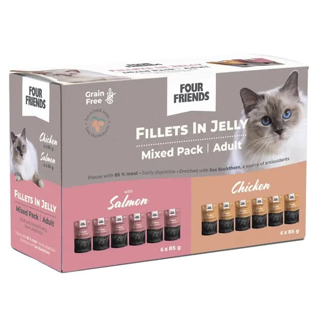 FourFriends Cat Adult in Jelly Mix 12-pack