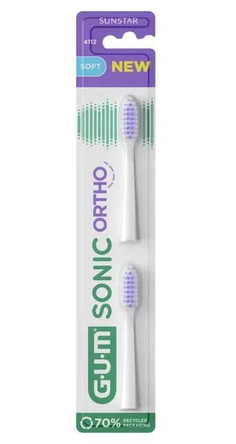 GUM Sonic Ortho Utbytesborstar 2 st