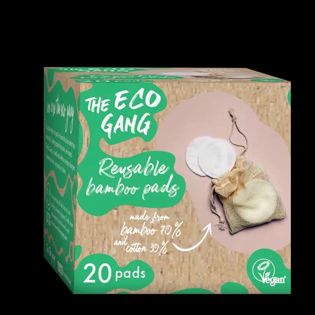 The Eco Gang Återanvändbara Bamburondeller 20-pack