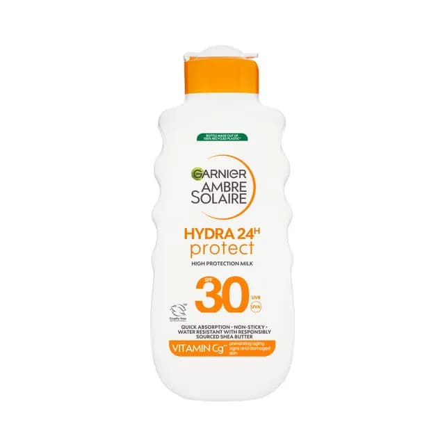Garnier Ambre Solaire Hydra 24H Protect Sun Protecting Milk SPF30 solkräm för normal hud 175 ml