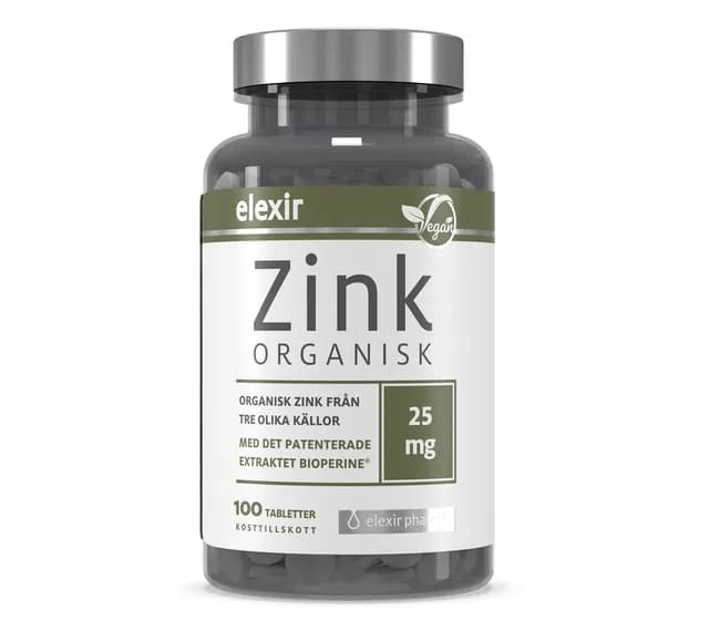 Elexir Pharma Zink 25 mg 100 tabletter