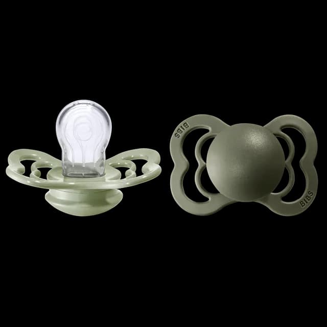 BIBS Supreme Silicone Size 1 Sage/Hunter Green 2-pack