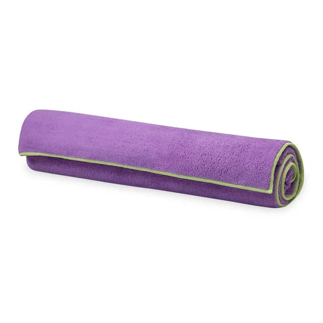 Gaiam Stay-put Yoga Mat Towel Purple Jam