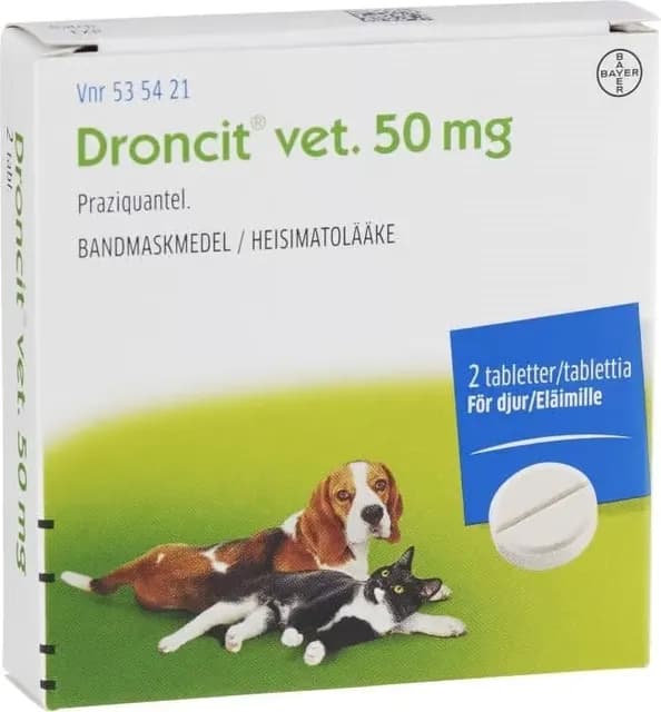 Droncit Vet 50 mg Tablett 2 st