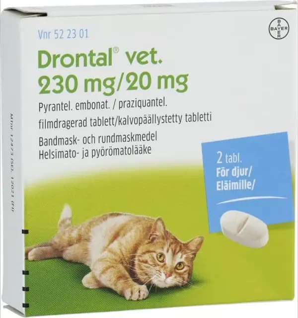 Drontal Vet 230 mg/20 mg tablett 2 st
