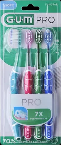GUM Technique Pro Tandborstar 4-pack