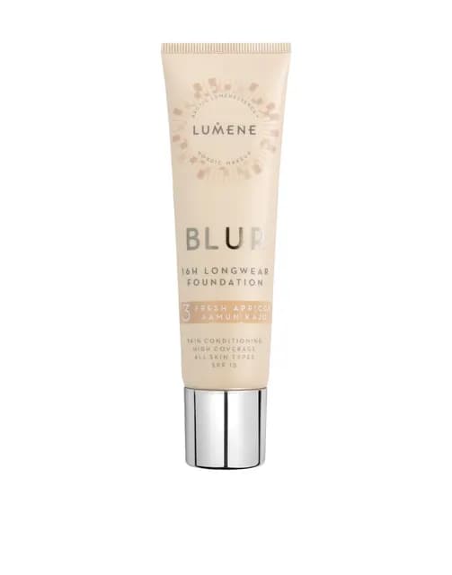 Lumene Blur 16h Longwear Foundation 3 Fresh Apricot SPF15 30ml