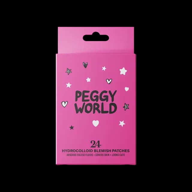Peggy World Blemish Patches Hearts and Stars Hot Pink 24 st