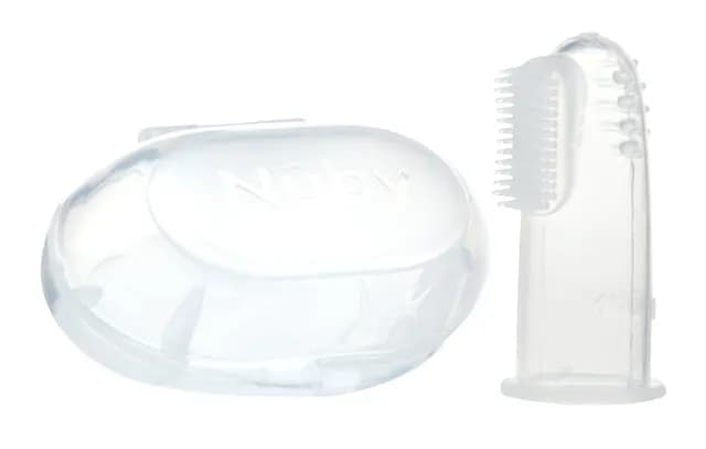 Nuby Fingertandborste i Silikon +3m