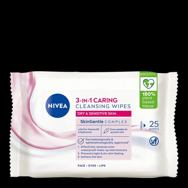 NIVEA Ansiktsservetter Gentle Cleansing Wipes 25 st