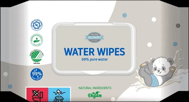 Gunry Baby Water Wipes 63-pack