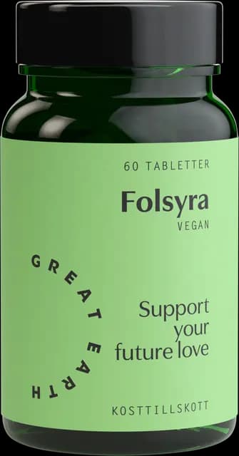 Great Earth Folsyra 400 mcg 60 tabletter