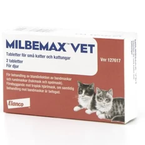 Milbemax Vet. Små Katter och Kattungar Filmdragerad Tablett 2 styck