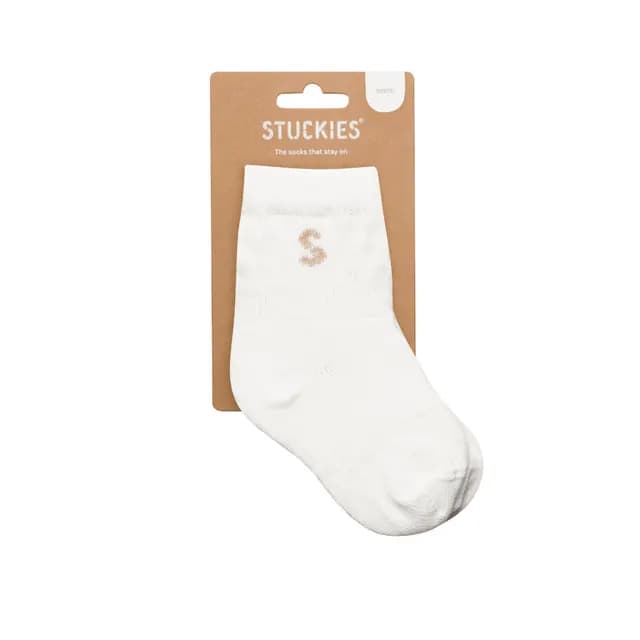 Stuckies Strumpor White Utan anti-slip 10/15 0-6 mån