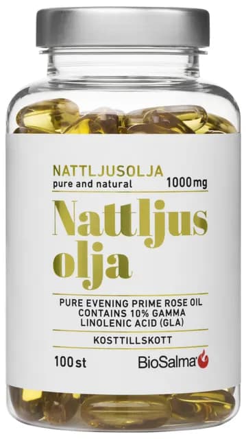 BioSalma Nattljusolja 10% GLA 1000 mg 100 kapslar