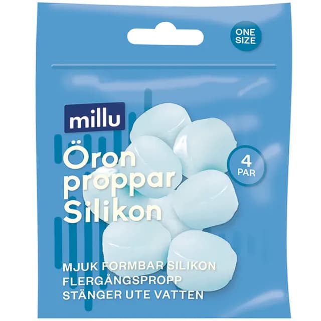 Millu Öronproppar Silikon 4 par