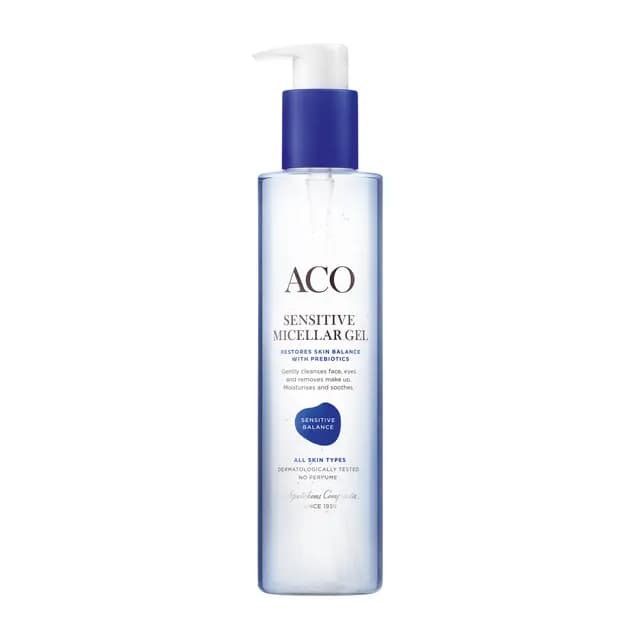 ACO Face Sensitive Balance Micellar Cleansing Gel Parfymfri Ansiktsrengöring 200 ml