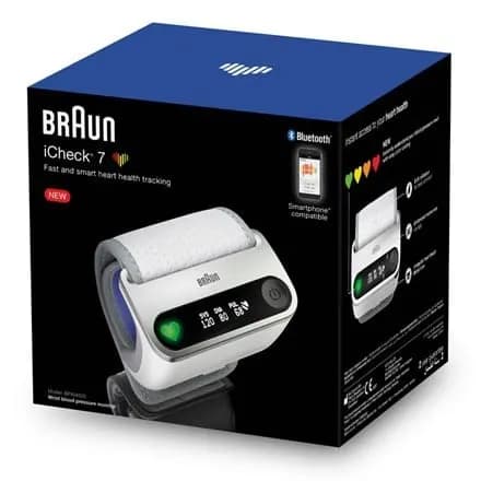 Braun iCheck7 blodtrycksmätare handled