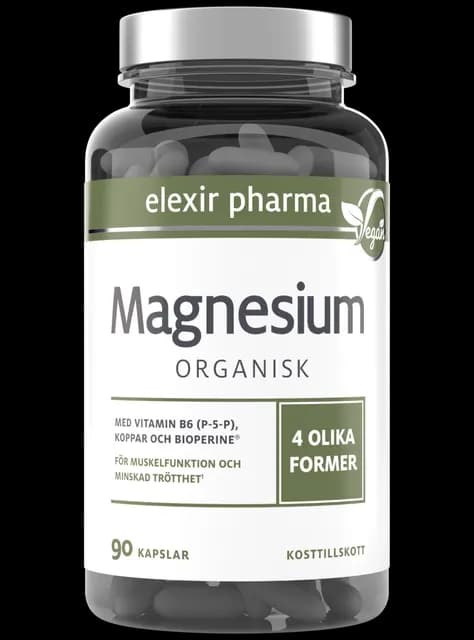 Elexir Pharma Magnesium Organisk 120 mg 90 kapslar