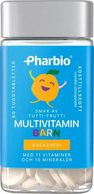 Pharbio Multivitamin Tuggtabletter Barn 60 st