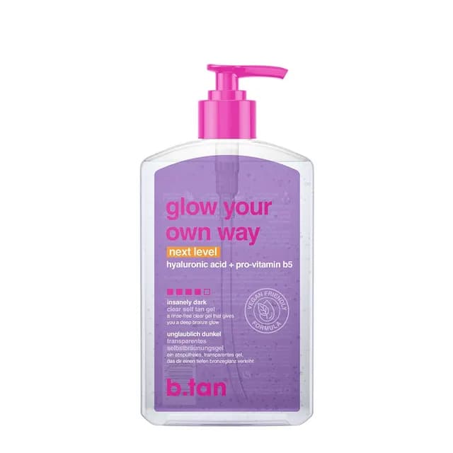 b.tan Glow Your Own Way Clear Self Tan Gel Next Level 473 ml