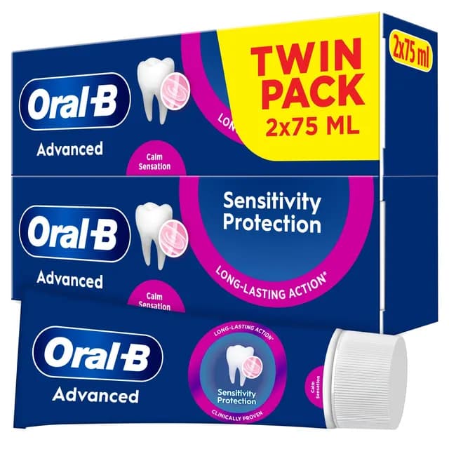 Oral-B Advanced Sensitivity Protection Calm Sensation Tandkräm 2 x 75 ml