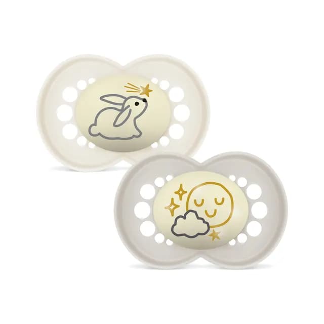 MAM Original Night Silicone 16-36 mån Neutral 2-pack