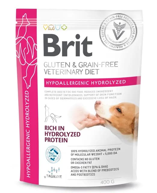 Brit Veterinary Diet Dog Hypoallergenic Hydrolyzed Grain Free 400 g
