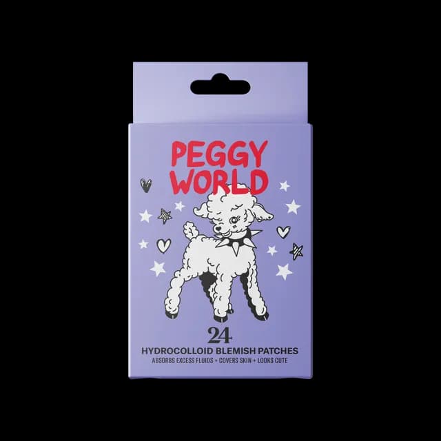 Peggy World Blemish Patches Hearts and Stars Purple 24 st