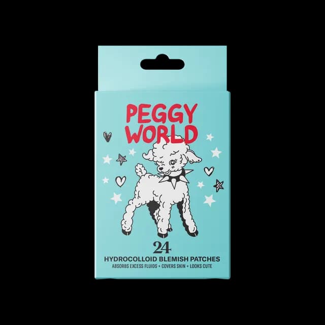 Peggy World Blemish Patches Hearts and Stars Turquoise 24 st