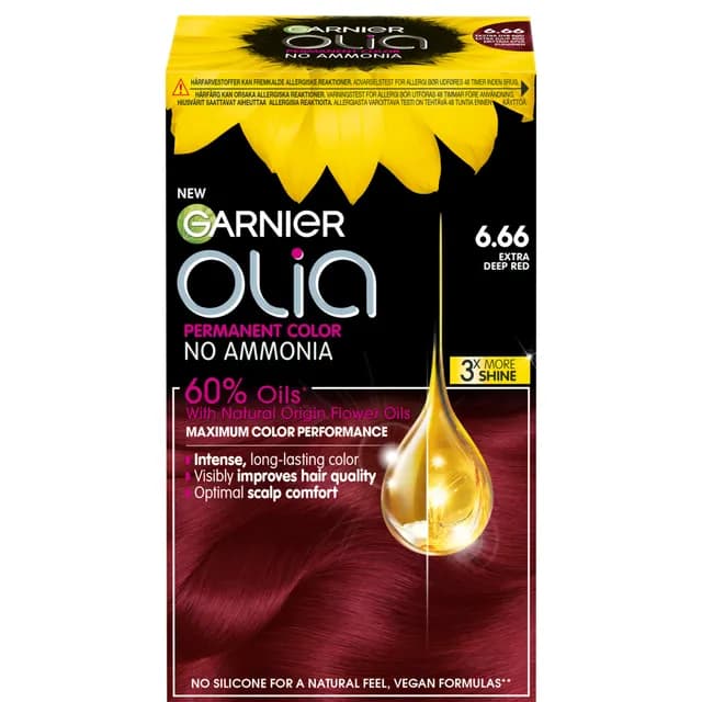 Garnier Olia Permanent Hårfärg 6.66 Extra Deep Red