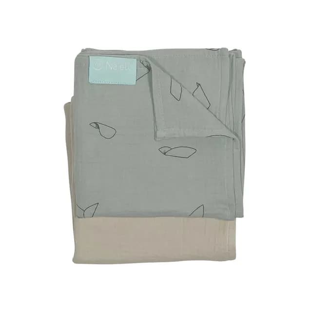 Najell Muslinfiltar Ivory White/Dream Mint 2-pack