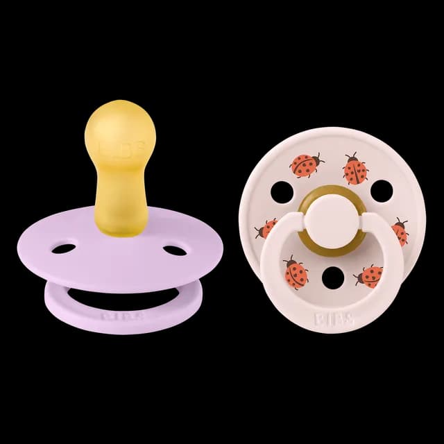 BIBS Studio Colour Latex Size 2 Ladybug Violet Sky Mix 2-pack