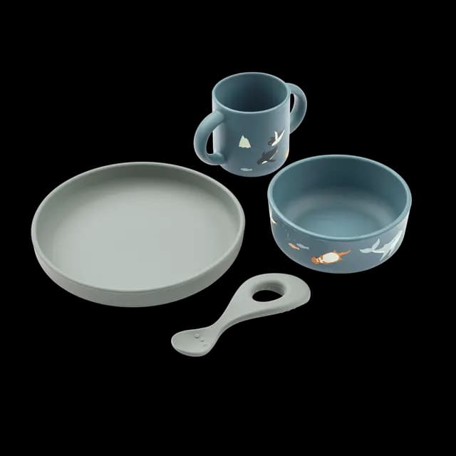 LIEWOOD Vivi Silikonservis Set Arctic Sea/Ocean View