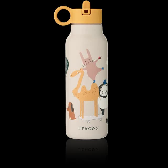 LIEWOOD Falk Vattenflaska Around the World/Sandy 350 ml