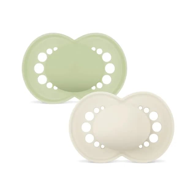 MAM Original Silicone 16-36 mån Green Unprinted 2-pack