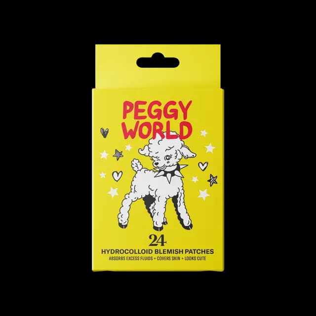 Peggy World Blemish Patches Hearts and Stars Yellow 24 st